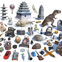 Teaser for Objaverse-XL: A Colossal Universe of 3D Objects